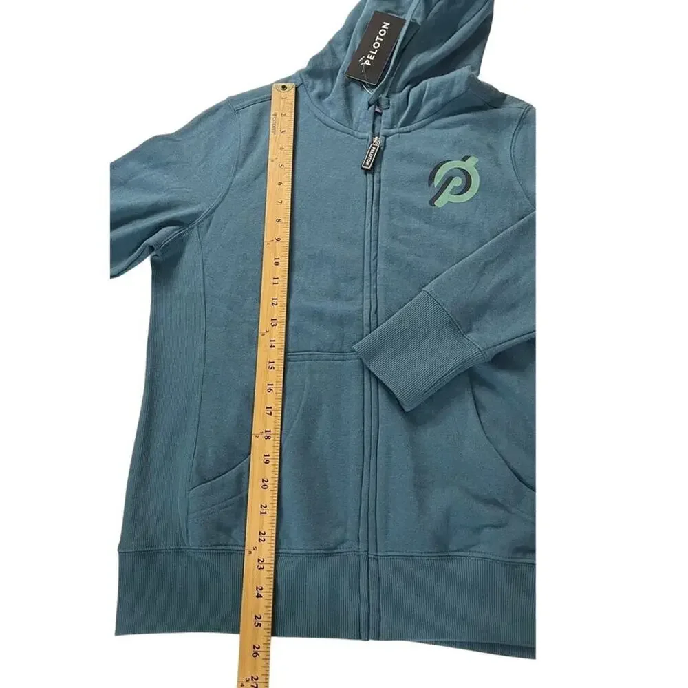 Peloton Activewear Digi Bloom Lightweight Full Zip Up‎ Hoodie Sweatshirt Medium